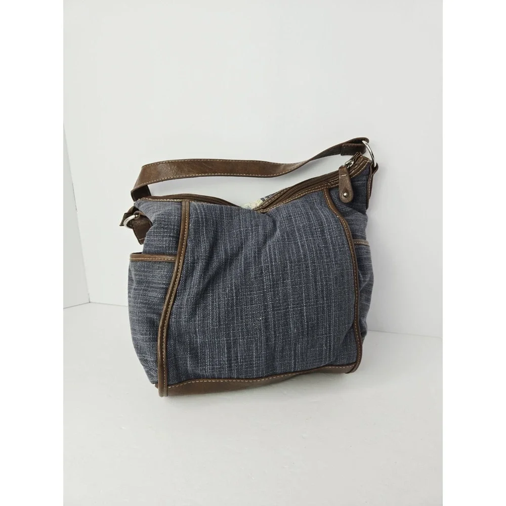 Gloria‎ Vanderbit purse bag NWT summer blue brown patchwork